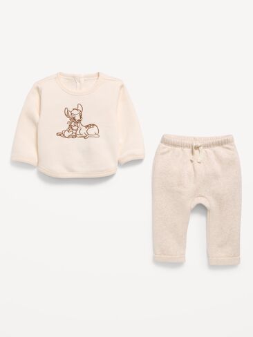 Old Navy Disney© Bambi Crew-Neck Sweatshirt and Sweatpants Set for Baby - Creme De La Creme in Kuwait