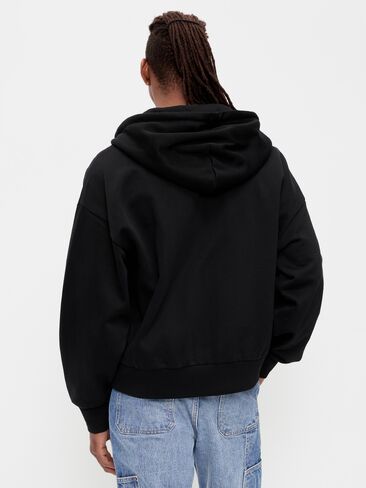 Old Navy Oversized Heavyweight Full-Zip Rotation Hoodie - Black Jack in Kuwait