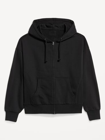 Old Navy Oversized Heavyweight Full-Zip Rotation Hoodie - Black Jack in Kuwait