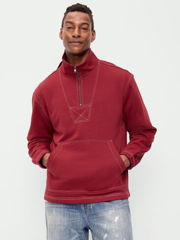 Old Navy Fleece Anorak Quarter Zip - Have a Heart Red in Saudi Arabia