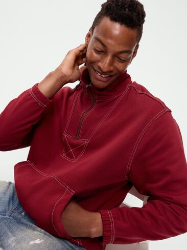 Old Navy Fleece Anorak Quarter Zip - Have a Heart Red in Saudi Arabia