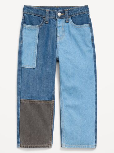 Old Navy Baggy Patched Jeans for Toddler Boys - Blues in Kuwait
