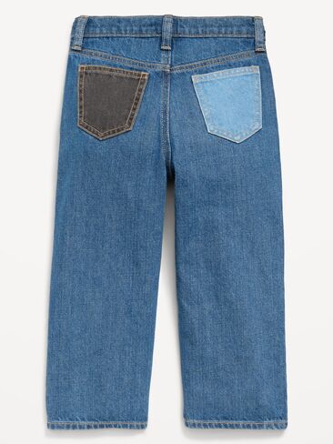 Old Navy Baggy Patched Jeans for Toddler Boys - Blues in Kuwait