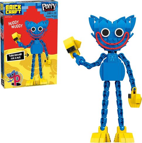 Brickcraft Officially Licensed Poppy Playtime Huggy Wuggy with Posable Limbs and Interchangeable Faces Included 240 Pieces Multicolored Brick Building Set in Saudi Arabia