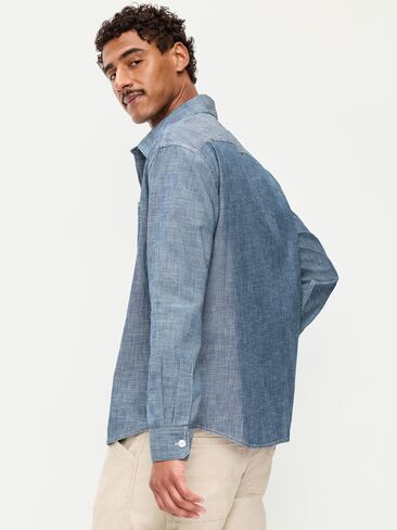 قميص عمل شامبراي فضفاض مناسب من Old Navy - شامبراي in Kuwait