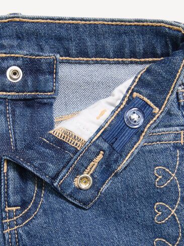 Old Navy High-Waisted Embroidered Flare-Leg Jeans for Toddler Girls - Medium Wash in Kuwait