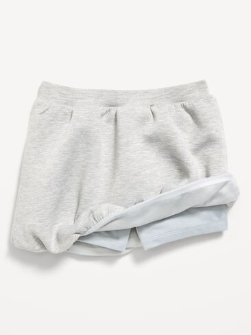 Old Navy Bounce Fleece Bubble Skort for Girls - Light Heather Gray in Kuwait