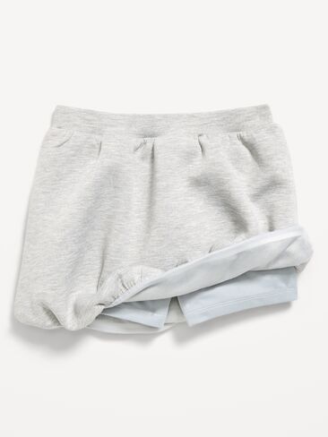 Old Navy Bounce Fleece Bubble Skort for Girls - Light Heather Gray in Kuwait