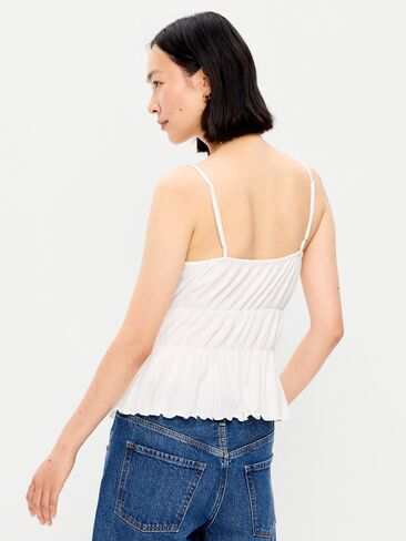 Old Navy Lace-Trim Smocked-Waist Tank Top - Calla Lily White in Kuwait