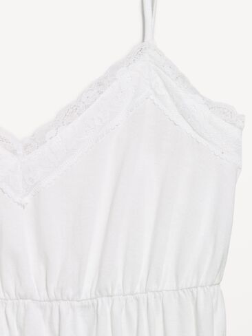 Old Navy Lace-Trim Smocked-Waist Tank Top - Calla Lily White in Kuwait