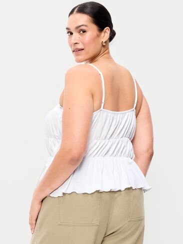 Old Navy Lace-Trim Smocked-Waist Tank Top - Calla Lily White in Kuwait