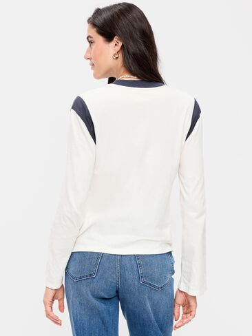 تي شيرت Old Navy EveryWear بأكمام طويلة - ملح البحر in Kuwait