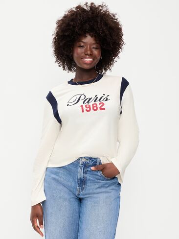 تي شيرت Old Navy EveryWear بأكمام طويلة - ملح البحر in Kuwait