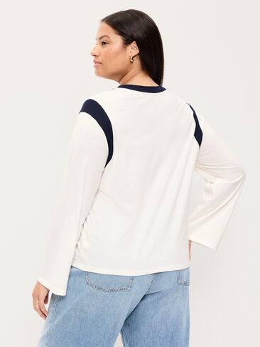 تي شيرت Old Navy EveryWear بأكمام طويلة - ملح البحر in Kuwait