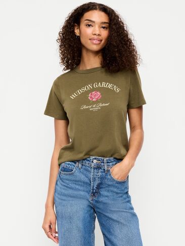 تي شيرت برسومات برقبة دائرية من Old Navy EveryWear - هيرثوود in Kuwait