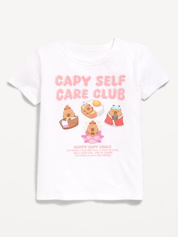 تي شيرت برسومات CapyFun™ للفتيات من Old Navy - زنابق بيضاء in Kuwait