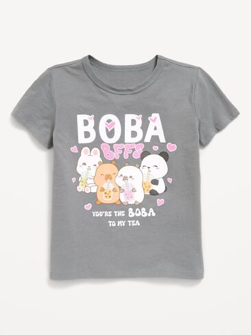Old Navy CapyFun™ Graphic T-Shirt for Girls - Tarmac Gray in Kuwait