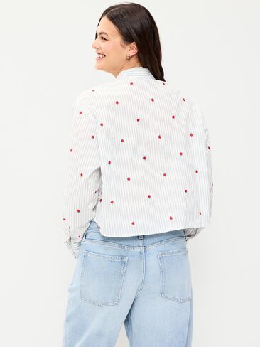 Old Navy Cropped Button-Down Shirt - Apple in Kuwait