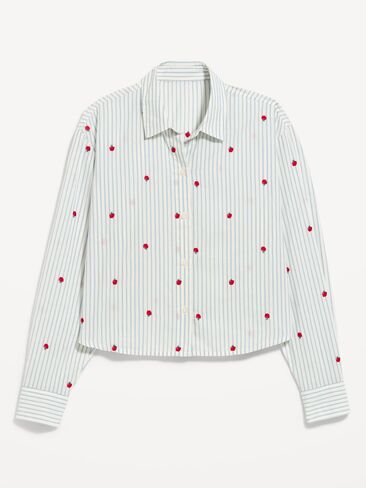 Old Navy Cropped Button-Down Shirt - Apple in Kuwait