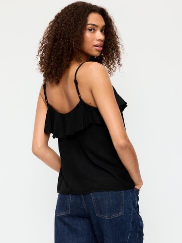 Old Navy Ruffle-Front Tank Top - Black Jack in Kuwait