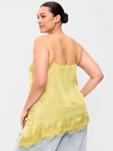Old Navy Asymmetrical Lace-Trim Cami Top - Wasabi in Saudi Arabia