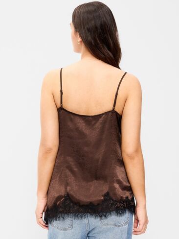 Old Navy Asymmetrical Lace-Trim Cami Top - Earthen in Kuwait