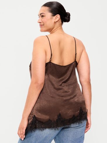 Old Navy Asymmetrical Lace-Trim Cami Top - Earthen in Kuwait