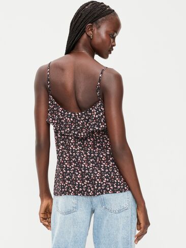 Old Navy Ruffle-Front Tank Top - Pink Floral in Kuwait
