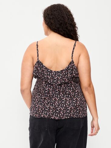 Old Navy Ruffle-Front Tank Top - Pink Floral in Kuwait