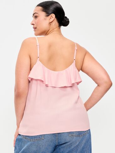Old Navy Sleeveless Ruffle Tank Top - Blush On You in Kuwait