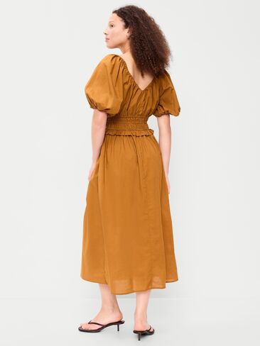 فستان Old Navy Fit & Flare Prairie متوسط ​​الطول - Redwood Burl in Kuwait