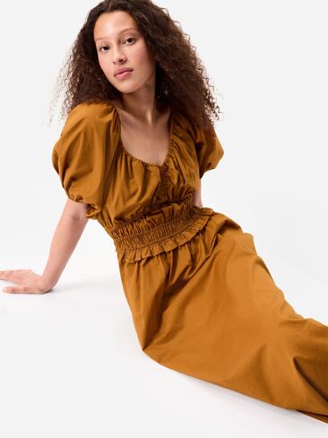 فستان Old Navy Fit & Flare Prairie متوسط ​​الطول - Redwood Burl in Kuwait