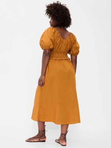 فستان Old Navy Fit & Flare Prairie متوسط ​​الطول - Redwood Burl in Kuwait