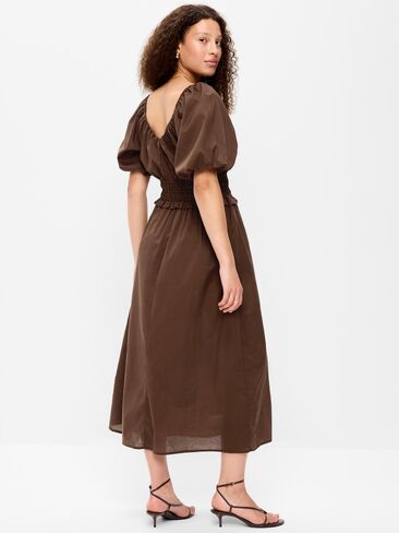 Old Navy Fit & Flare Prairie Midi Dress - Earthen in Kuwait