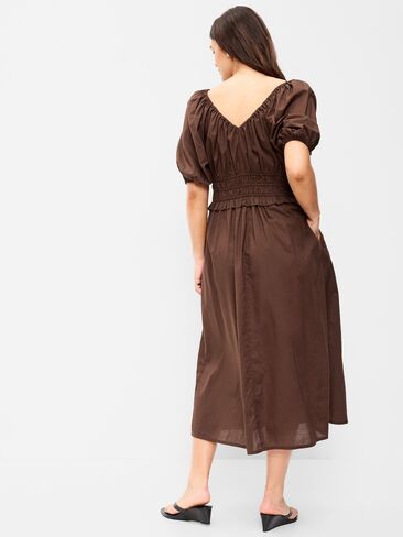 Old Navy Fit & Flare Prairie Midi Dress - Earthen in Kuwait