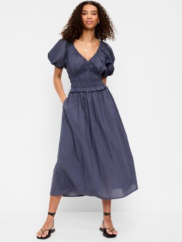 فستان Old Navy Fit & Flare Prairie متوسط ​​الطول - زجاج بركاني in Kuwait