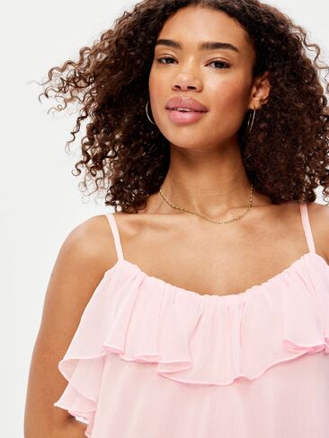 فستان قصير بكشكشة أمامية من Old Navy - أحمر الخدود عليك in Kuwait