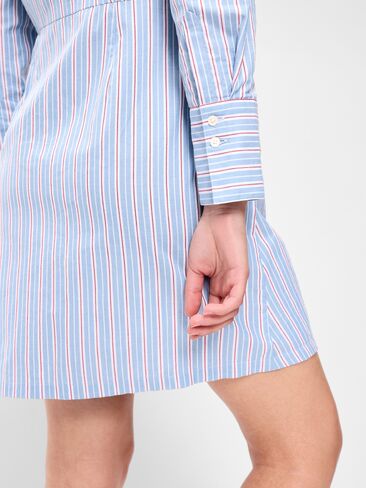 Old Navy Wrap Mini Shirt Dress - Blue Stripe in Kuwait