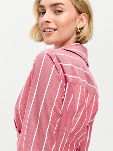 Old Navy Wrap Mini Shirt Dress - Red Stripe in Kuwait