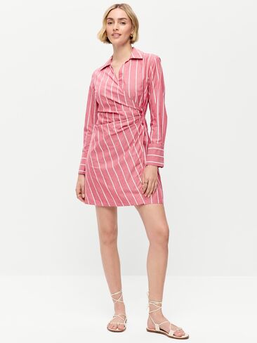 Old Navy Wrap Mini Shirt Dress - Red Stripe in Kuwait