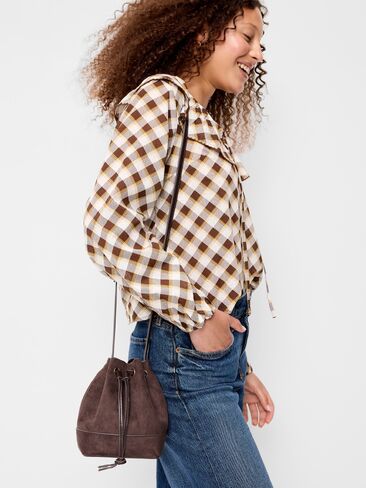Old Navy Small Drawstring Pouch Bag - Earthen in Kuwait