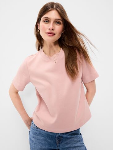 Old Navy Heavyweight Crew-Neck T-Shirt - Powder Pink in Kuwait