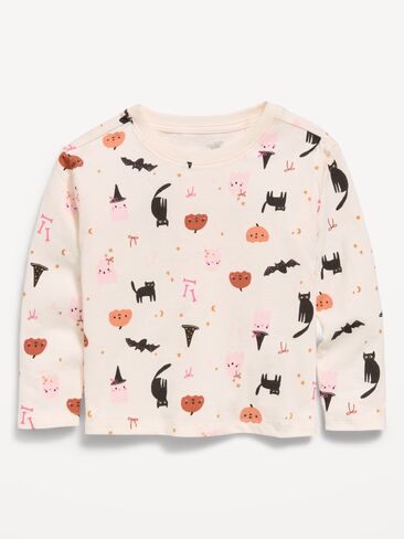 Old Navy Printed Long-Sleeve T-Shirt for Toddler Girls - Halloween Icons in Kuwait