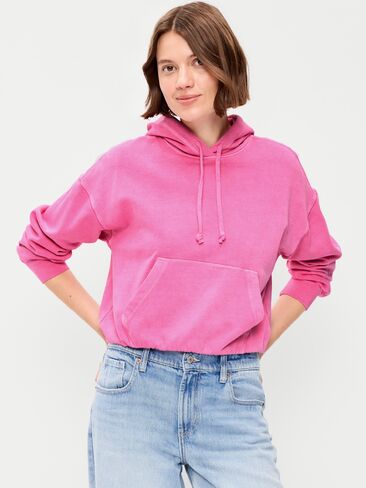 سويت شيرت بغطاء للرأس كبير الحجم من Old Navy SoComfy - Dragonfruit in Kuwait