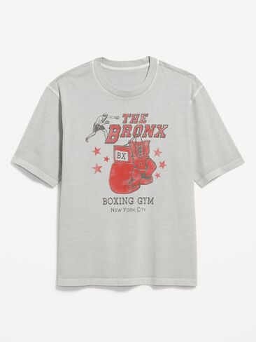 تي شيرت Old Navy فضفاض ثقيل الوزن برسومات - The Bronx Boxing Gym in Kuwait