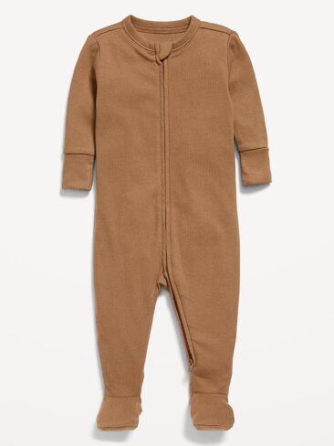 Old Navy 2-Way-Zip Sleep & Play Footed One-Piece for Baby - Brown in Kuwait