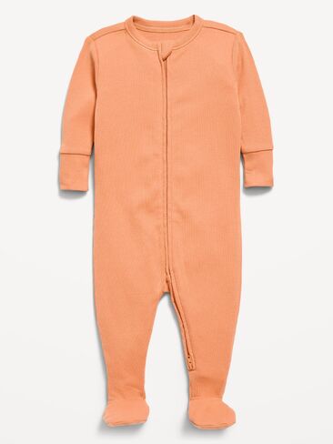 Old Navy 2-Way-Zip Sleep & Play Footed One-Piece for Baby - Apricot in Kuwait