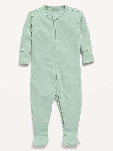 Old Navy 2-Way-Zip Sleep & Play Footed One-Piece for Baby - Milky Jade in Kuwait