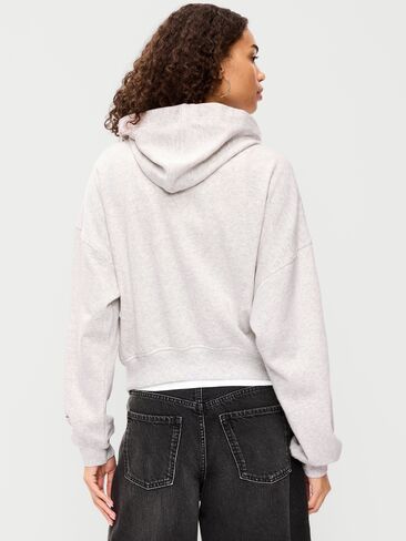 سويت شيرت بغطاء للرأس كبير الحجم من Old Navy - رمادي منقط صناعي in Kuwait