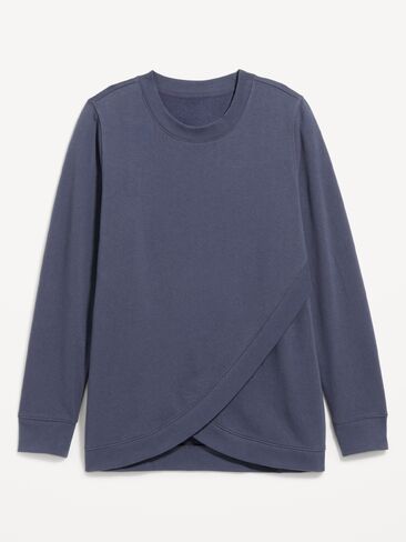 Old Navy Maternity Fleece Crossover Nursing Tunic Hoodie Sweatshirt - Volcanic Glass in Kuwait